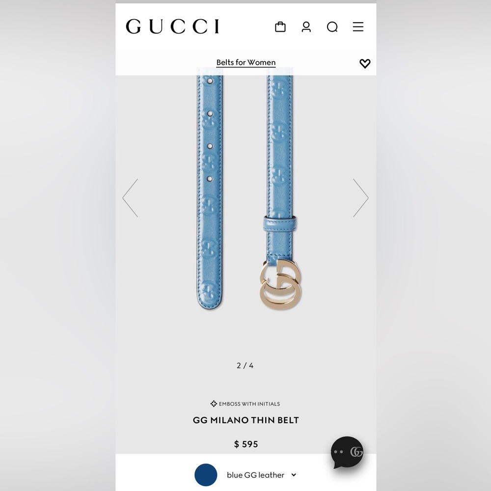 Gucci GG Milano Thin Belt